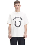 Fred Perry Ανδρικό T-shirt Tartan Appliqué  M3417-129 Snow White