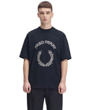 Fred Perry Ανδρικό T-shirt Tartan Appliqué M3417-608 Navy
