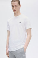 Fred Perry Ανδρική Μπλούζα Ringer T-Shirt M3519-100 Λευκό