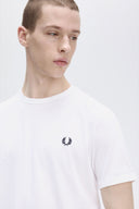 Fred Perry Ανδρική Μπλούζα Ringer T-Shirt M3519-100 Λευκό