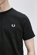 Fred Perry Ανδρική Μπλούζα Ringer T-Shirt M3519-102 Μαύρο