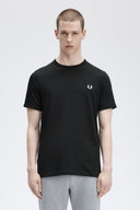 Fred Perry Ανδρική Μπλούζα Ringer T-Shirt M3519-102 Μαύρο