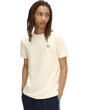Fred Perry Ανδρική Μπλούζα Ringer T-Shirt M3519-30B Εκρού
