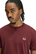 Fred Perry Ανδρική Μπλούζα Ringer T-Shirt M3519-K22 Μπορντό