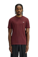 Fred Perry Ανδρική Μπλούζα Ringer T-Shirt M3519-K22 Μπορντό