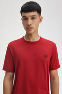 Fred Perry Ανδρική Μπλούζα Ringer T-Shirt M3519-M02 Κόκκινο
