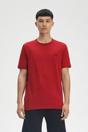 Fred Perry Ανδρική Μπλούζα Ringer T-Shirt M3519-M02 Κόκκινο