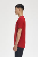 Fred Perry Ανδρική Μπλούζα Ringer T-Shirt M3519-M02 Κόκκινο