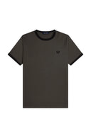 Fred Perry Ανδρική Μπλούζα Ringer T-Shirt M3519-U70 Χακί
