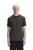 Fred Perry Ανδρική Μπλούζα Ringer T-Shirt M3519-U70 Χακί