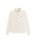 Fred Perry Ανδρικό Φούτερ Με Φερμουάρ Half Zip Sweatshirt M3574-94B Εκρού