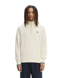 Fred Perry Ανδρικό Φούτερ Με Φερμουάρ Half Zip Sweatshirt M3574-94B Εκρού