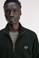 Fred Perry Ανδρικό Φούτερ Με Φερμουάρ Half Zip Sweatshirt M3574-T50 Πράσινο