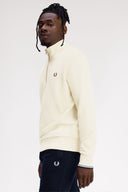 Fred Perry Ανδρικό Φούτερ Με Φερμουάρ Half Zip Sweatshirt M3574-Z46 Εκρού