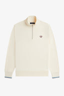 Fred Perry Ανδρικό Φούτερ Με Φερμουάρ Half Zip Sweatshirt M3574-Z46 Εκρού