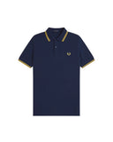Fred Perry Ανδρική Μπλούζα Twin Tipped Polo M3600-02Β Μπλε