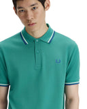 Fred Perry Ανδρική Μπλούζα Twin Tipped Polo M3600-03Β Πράσινο