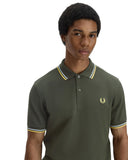 Fred Perry Ανδρική Μπλούζα Twin Tipped Polo M3600-05Β Χακί