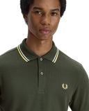 Fred Perry Ανδρική Μπλούζα Twin Tipped Polo M3600-05Β Χακί