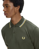 Fred Perry Ανδρική Μπλούζα Twin Tipped Polo M3600-05Β Χακί