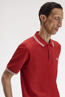 Fred Perry Ανδρική Μπλούζα Twin Tipped Polo M3600-07B Burnt Red