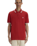 Fred Perry Ανδρική Μπλούζα Twin Tipped Polo M3600-07B Burnt Red