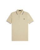 Fred Perry Ανδρική Μπλούζα Twin Tipped Polo M3600-12Β Εκρού