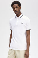 Fred Perry Ανδρική Μπλούζα Twin Tipped Polo M3600-200 Λευκό