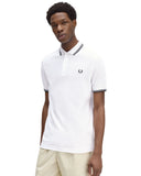 Fred Perry Ανδρική Μπλούζα Twin Tipped Polo M3600-200 Λευκό
