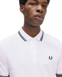Fred Perry Ανδρική Μπλούζα Twin Tipped Polo M3600-200 Λευκό