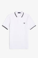 Fred Perry Ανδρική Μπλούζα Twin Tipped Polo M3600-200 Λευκό