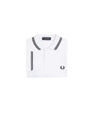 Fred Perry Ανδρική Μπλούζα Twin Tipped Polo M3600-200 Λευκό