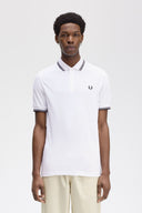 Fred Perry Ανδρική Μπλούζα Twin Tipped Polo M3600-200 Λευκό