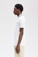 Fred Perry Ανδρική Μπλούζα Twin Tipped Polo M3600-200 Λευκό
