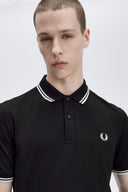 Fred Perry Ανδρική Μπλούζα Twin Tipped Polo M3600-350 Μαύρο