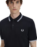 Fred Perry Ανδρική Μπλούζα Twin Tipped Polo M3600-350 Μαύρο