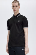 Fred Perry Ανδρική Μπλούζα Twin Tipped Polo M3600-350 Μαύρο