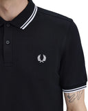 Fred Perry Ανδρική Μπλούζα Twin Tipped Polo M3600-350 Μαύρο