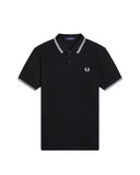 Fred Perry Ανδρική Μπλούζα Twin Tipped Polo M3600-350 Μαύρο