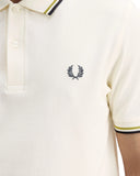 Fred Perry Ανδρική Μπλούζα Twin Tipped Polo M3600-46A Εκρού