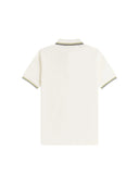 Fred Perry Ανδρική Μπλούζα Twin Tipped Polo M3600-46A Εκρού