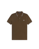 Fred Perry Ανδρική Μπλούζα Twin Tipped Polo M3600-49A Καφέ