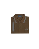 Fred Perry Ανδρική Μπλούζα Twin Tipped Polo M3600-49A Καφέ