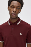 Fred Perry Ανδρική Μπλούζα Twin Tipped Polo M3600-597 Μπορντό