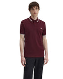 Fred Perry Ανδρική Μπλούζα Twin Tipped Polo M3600-597 Μπορντό