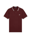 Fred Perry Ανδρική Μπλούζα Twin Tipped Polo M3600-597 Μπορντό