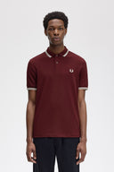 Fred Perry Ανδρική Μπλούζα Twin Tipped Polo M3600-597 Μπορντό