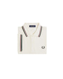 Fred Perry Ανδρική Μπλούζα Twin Tipped Polo M3600-84A Ecru / Oxblood / Grassroots