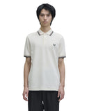 Fred Perry Ανδρική Μπλούζα Twin Tipped Polo M3600-84A Ecru / Oxblood / Grassroots