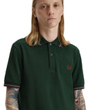 Fred Perry Ανδρική Μπλούζα Twin Tipped Polo M3600-85A Πράσινο